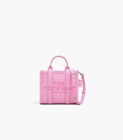 Marc Jacobs The Leather Mini Tote Bag FLURO CANDY PINK -Fashion Store MJI H053L01RE22 691 F8F8F8 1 1 MAIN 4