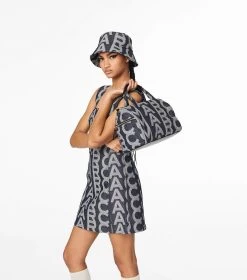 Marc Jacobs The Monogram Medium Denim Duffle Bag DENIM BLUE -Fashion Store MJI H500M12FA22 468 F8F8F8 1 1 ALT1