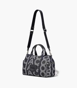 Marc Jacobs The Monogram Medium Denim Duffle Bag DENIM BLUE -Fashion Store MJI H500M12FA22 468 F8F8F8 1 1 ALT2