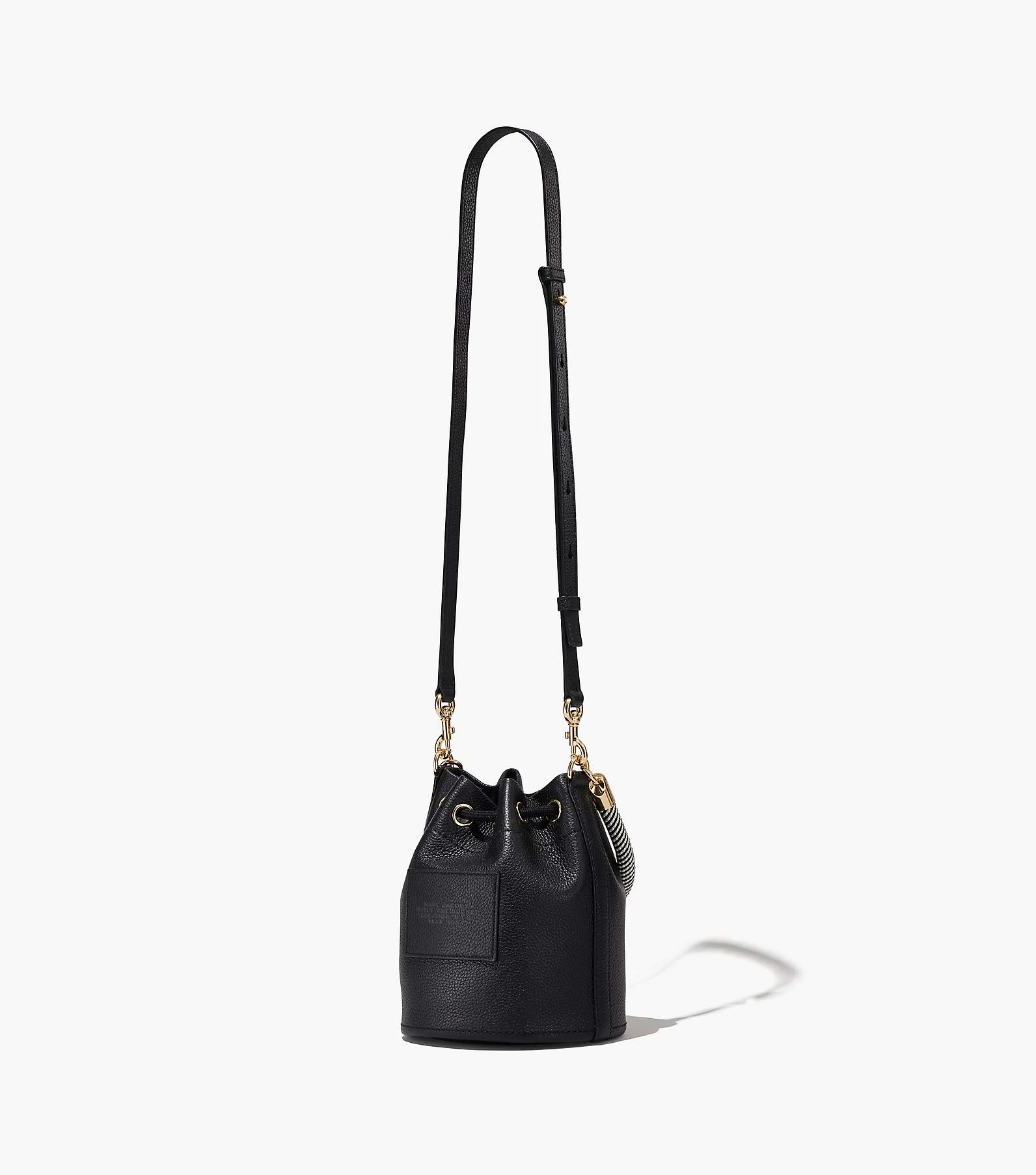 Marc Jacobs The Leather Bucket Bag BLACK 14 Marc Jacobs The Leather Bucket Bag BLACK - Image 12