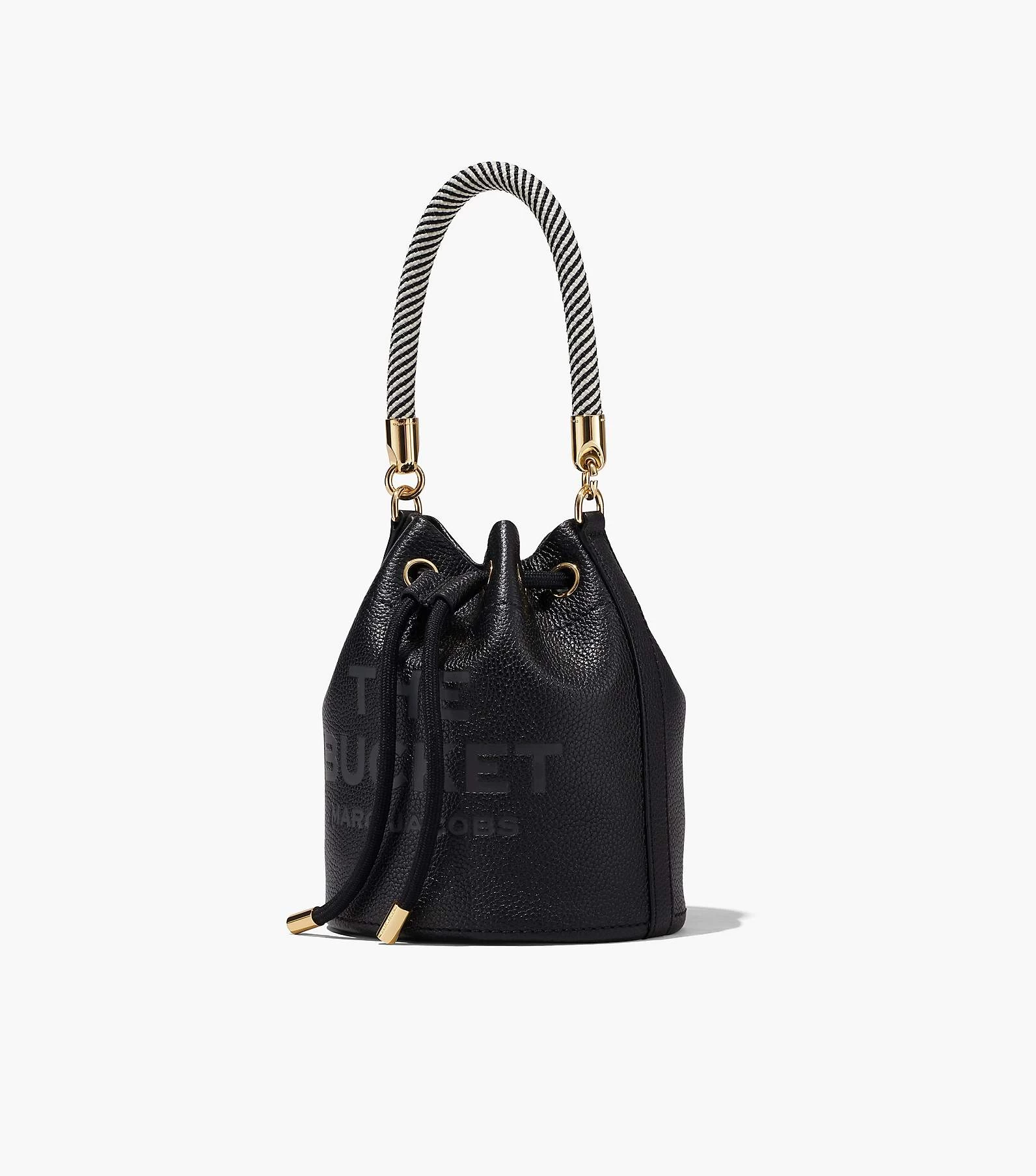 Marc Jacobs The Leather Bucket Bag BLACK 16 Marc Jacobs The Leather Bucket Bag BLACK - Image 14