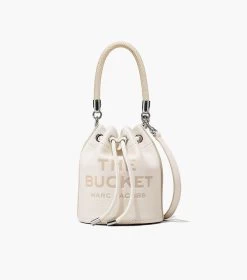 Marc Jacobs The Leather Bucket Bag COTTON/SILVER -Fashion Store MJI H652L01PF22 140 F8F8F8 1 1 MAIN 3