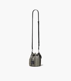 Marc Jacobs The Monogram Leather Mini Bucket Bag BLACK/WHITE -Fashion Store MJI H653L03FA22 005 F8F8F8 1 1 ALT2