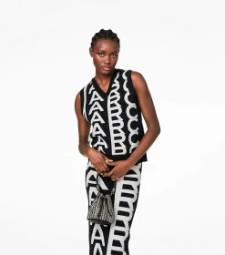 Marc Jacobs The Monogram Leather Mini Bucket Bag BLACK/WHITE -Fashion Store MJI H653L03FA22 005 F8F8F8 1 1 ALT6