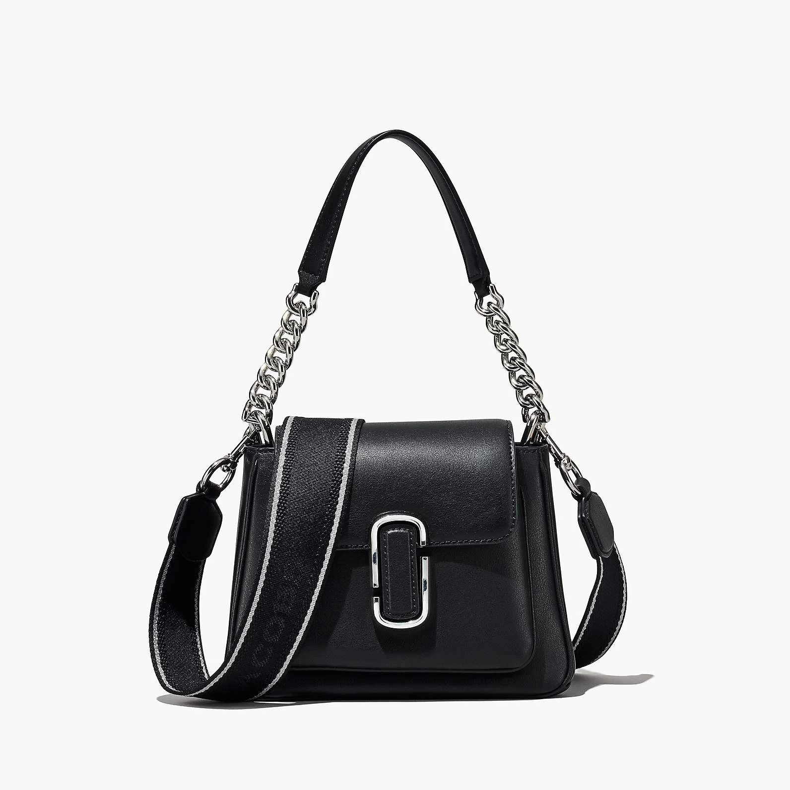 Marc Jacobs The J Marc Chain Mini Satchel BLACK/SILVER 3 Marc Jacobs The J Marc Chain Mini Satchel BLACK/SILVER
