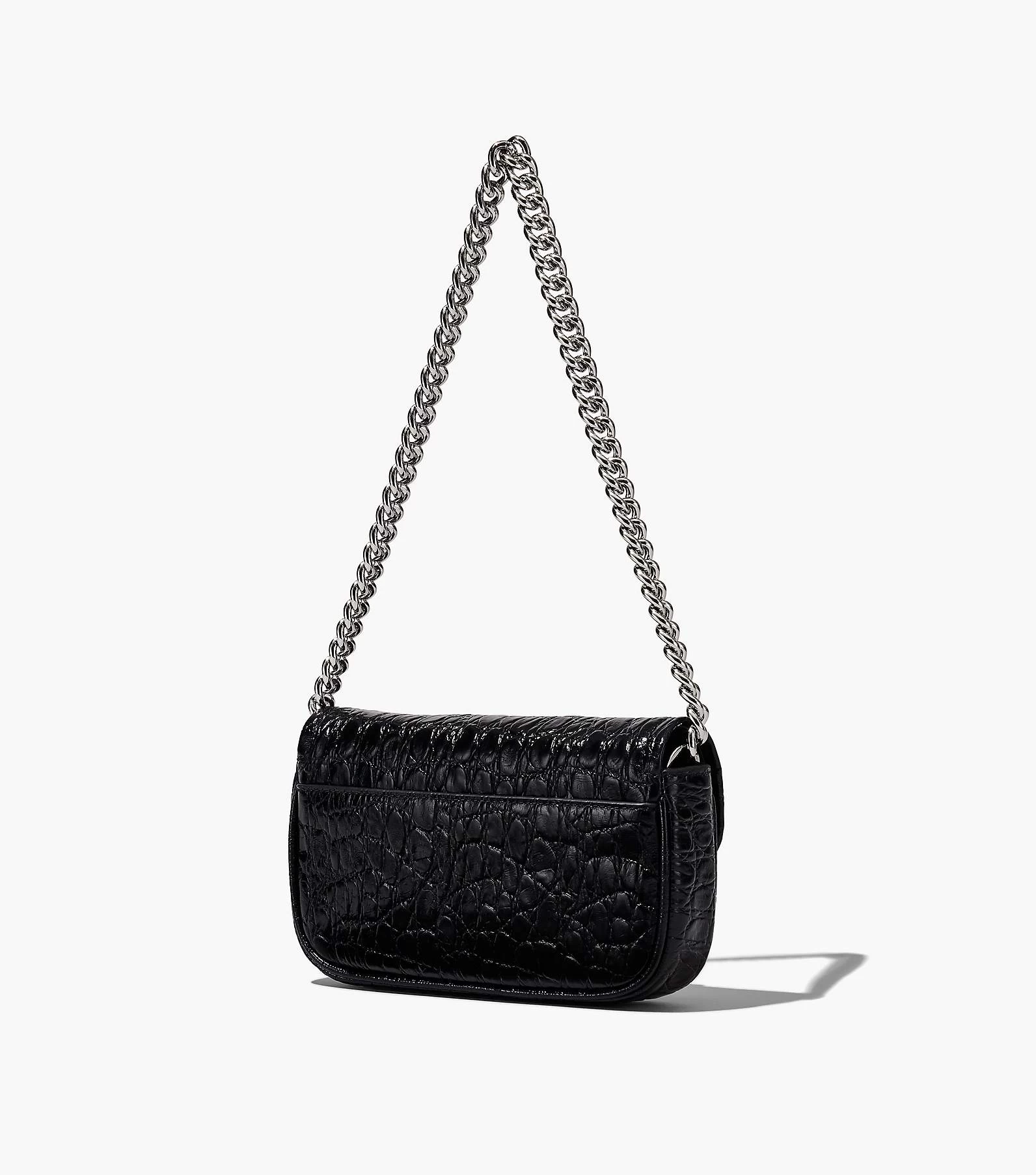 Marc Jacobs The Croc-Embossed J Marc Mini Bag BLACK 6 Marc Jacobs The Croc-Embossed J Marc Mini Bag BLACK - Image 4