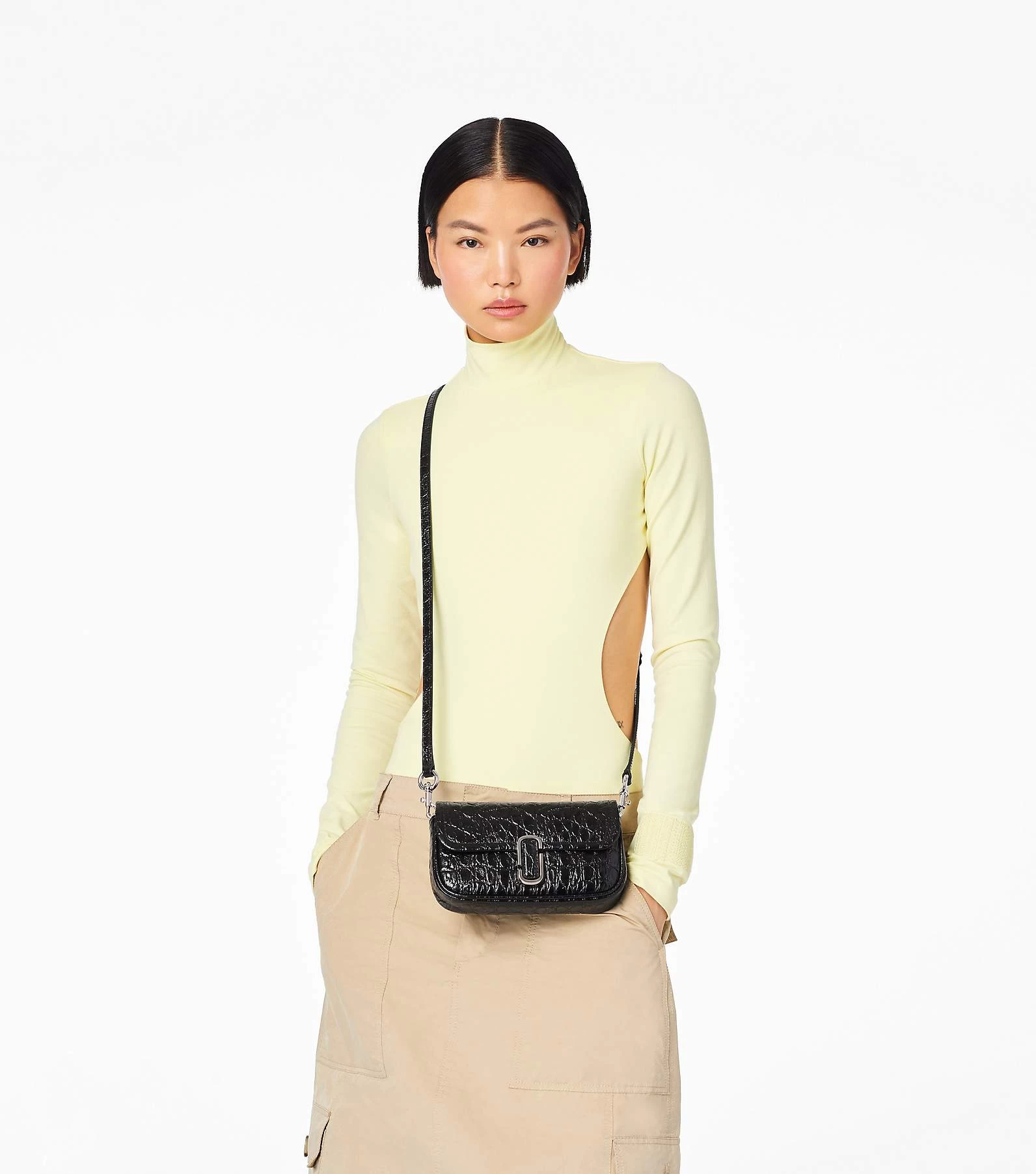 Marc Jacobs The Croc-Embossed J Marc Mini Bag BLACK 7 Marc Jacobs The Croc-Embossed J Marc Mini Bag BLACK - Image 5