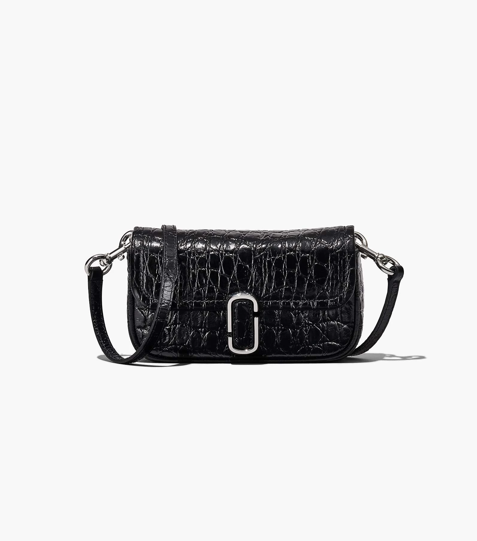 Marc Jacobs The Croc-Embossed J Marc Mini Bag BLACK 8 Marc Jacobs The Croc-Embossed J Marc Mini Bag BLACK - Image 6