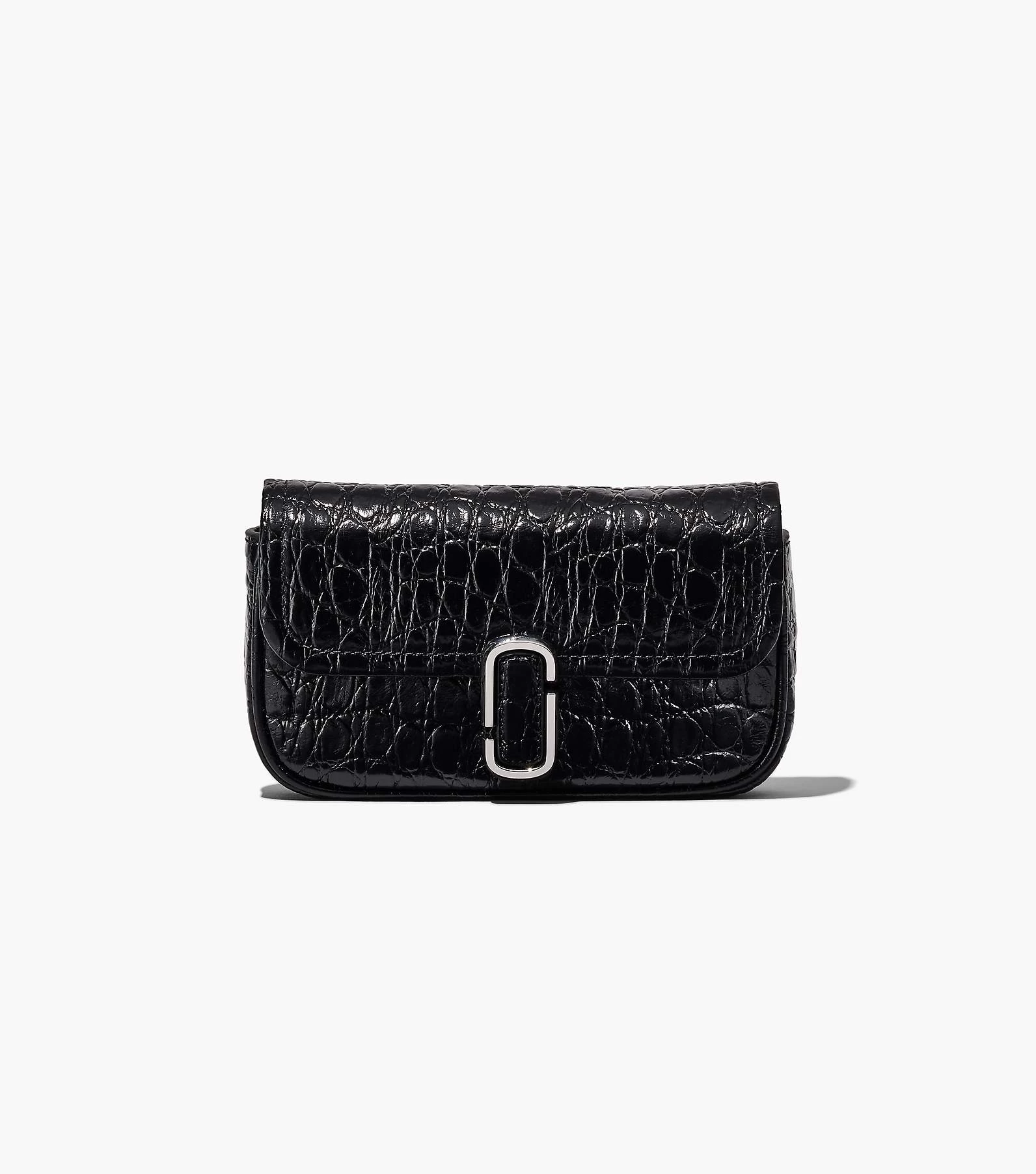 Marc Jacobs The Croc-Embossed J Marc Mini Bag BLACK 9 Marc Jacobs The Croc-Embossed J Marc Mini Bag BLACK - Image 7