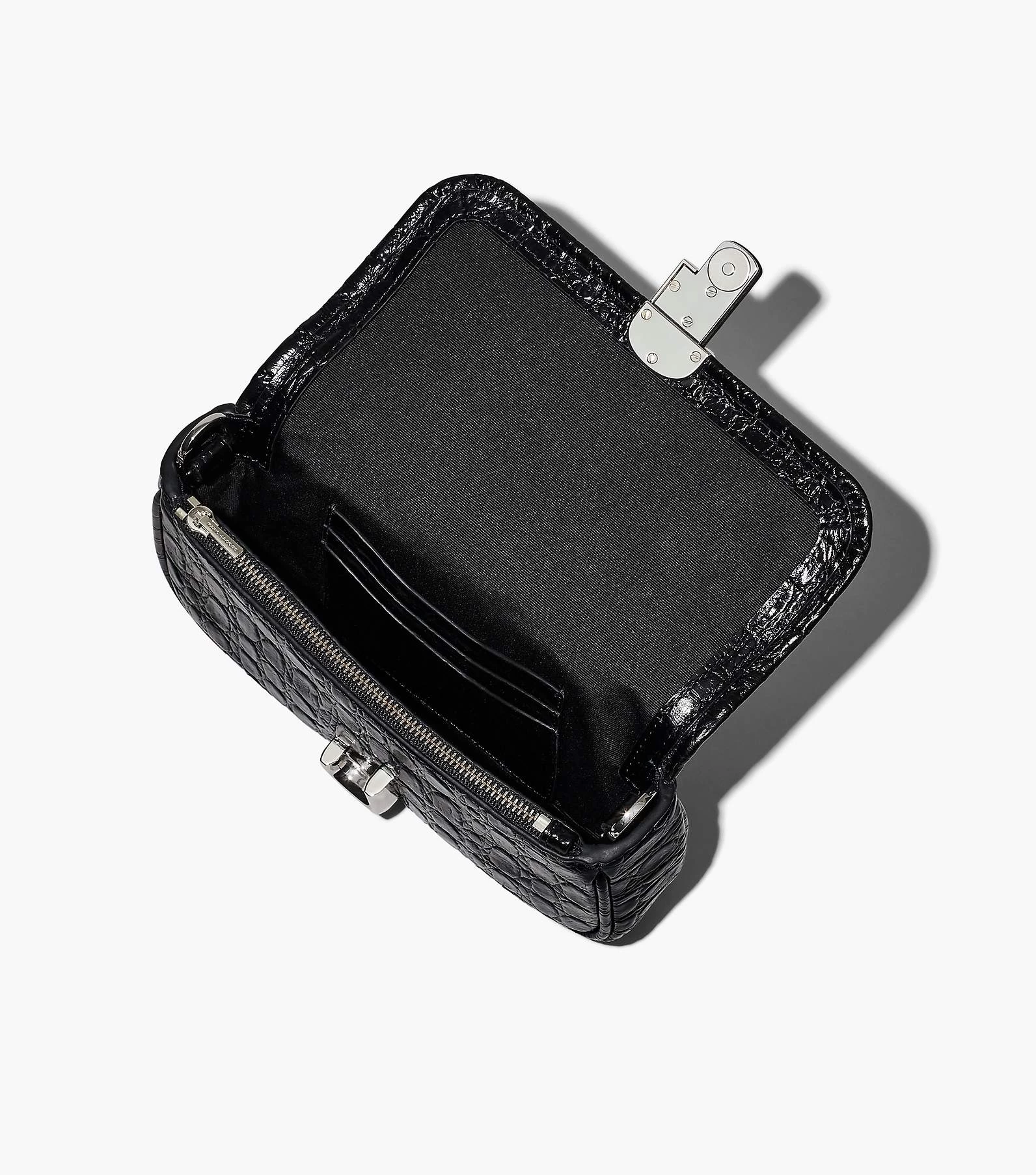 Marc Jacobs The Croc-Embossed J Marc Mini Bag BLACK 11 Marc Jacobs The Croc-Embossed J Marc Mini Bag BLACK - Image 9