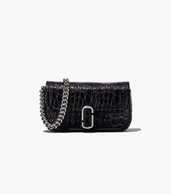 Marc Jacobs The Croc-Embossed J Marc Mini Bag BLACK 12 Marc Jacobs The Croc-Embossed J Marc Mini Bag BLACK -Fashion Store MJI H907L01RE22 001 F8F8F8 1 1 MAIN 1