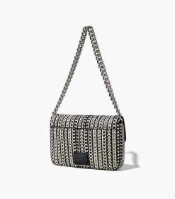 Marc Jacobs The Monogram Leather J Marc Shoulder Bag BLACK/WHITE -Fashion Store MJI H955L03FA22 005 F8F8F8 1 1 ALT2