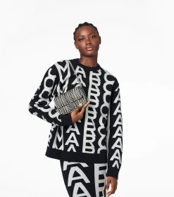 Marc Jacobs The Monogram Leather J Marc Mini Bag BLACK/WHITE -Fashion Store MJI H965L03FA22 005 F8F8F8 1 1 ALT1