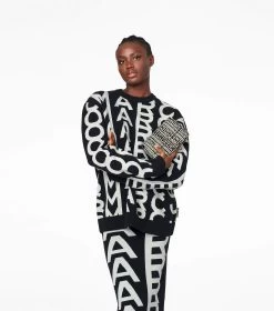 Marc Jacobs The Monogram Leather J Marc Mini Bag BLACK/WHITE -Fashion Store MJI H965L03FA22 005 F8F8F8 1 1 ALT5