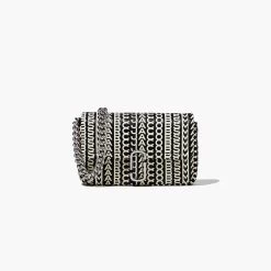 Marc Jacobs The Monogram Leather J Marc Mini Bag BLACK/WHITE
