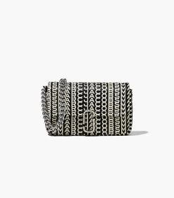 Marc Jacobs The Monogram Leather J Marc Mini Bag BLACK/WHITE -Fashion Store MJI H965L03FA22 005 F8F8F8 1 1 MAIN 2