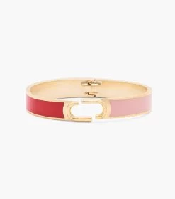 Marc Jacobs The J Marc Hinge Bangle TRUE RED MULTI/GOLD -Fashion Store MJI J103MT8PF22 949 F8F8F8 1 1 MAIN 2