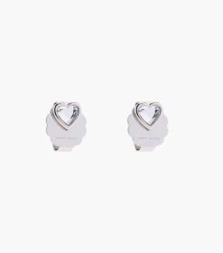 Marc Jacobs The Charmed Heart Stud Earrings CRYSTAL/SILVER -Fashion Store MJI J205MT4RE22 980 F8F8F8 1 1 ALT4