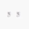 Marc Jacobs The Charmed Heart Stud Earrings CRYSTAL/SILVER
