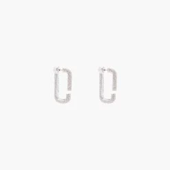 Marc Jacobs The J Marc Crystal Hoops CRYSTAL/SILVER