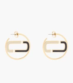 Marc Jacobs The J Marc Colorblock Hoops BLACK MULTI/GOLD -Fashion Store MJI J210MT2RE22 988 F8F8F8 1 1 ALT2