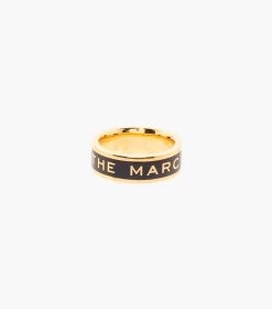 Marc Jacobs The Medallion Ring BLACK/GOLD -Fashion Store MJI J401MT3RE21 001 F8F8F8 1 1 ALT2