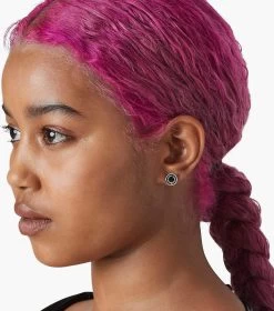 Marc Jacobs The Medallion Studs BLACK/SILVER -Fashion Store MJI M0017169 003 F8F8F8 1 1 ALT1