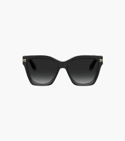 Marc Jacobs Icon Edge Oversized Square Sunglasses BLACK -Fashion Store MJI M8000814 001 F8F8F8 1 1 ALT2