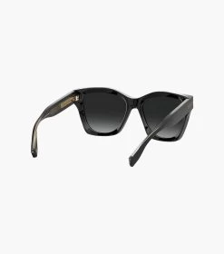 Marc Jacobs Icon Edge Oversized Square Sunglasses BLACK -Fashion Store MJI M8000814 001 F8F8F8 1 1 ALT3