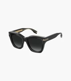Marc Jacobs Icon Edge Oversized Square Sunglasses BLACK -Fashion Store MJI M8000814 001 F8F8F8 1 1 MAIN 2