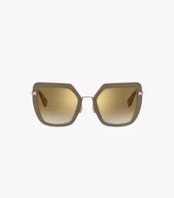 Marc Jacobs Icon Oversized Butterfly Sunglasses MUD/GOLD -Fashion Store MJI M8000829 207 F8F8F8 1 1 ALT3