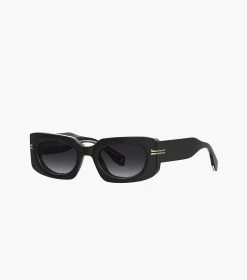 Marc Jacobs Icon Rectangular Sunglasses BLACK -Fashion Store MJI M8000833 001 F8F8F8 1 1 MAIN 2