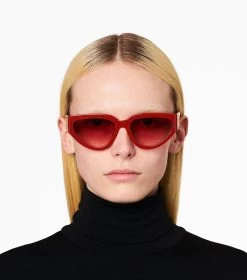Marc Jacobs J Marc Cat Eye Sunglasses RED -Fashion Store MJI M8000837 600 F8F8F8 1 1 ALT3