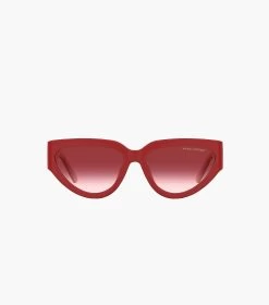 Marc Jacobs J Marc Cat Eye Sunglasses RED -Fashion Store MJI M8000837 600 F8F8F8 1 1 ALT4