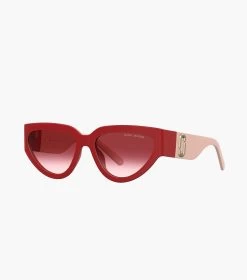 Marc Jacobs J Marc Cat Eye Sunglasses RED -Fashion Store MJI M8000837 600 F8F8F8 1 1 MAIN 1