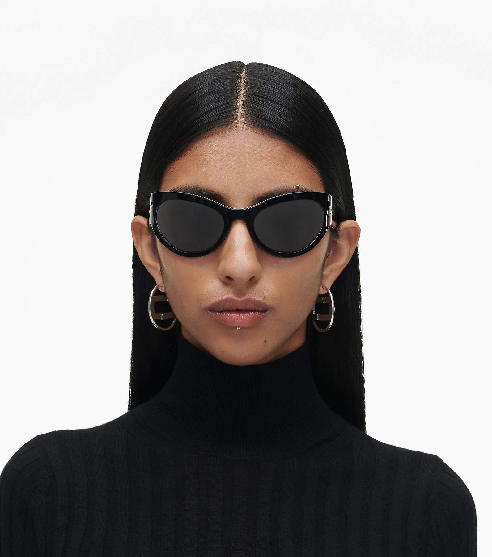 Marc Jacobs The Icon Wrapped Sunglasses BLACK 6 Marc Jacobs The Icon Wrapped Sunglasses BLACK - Image 4