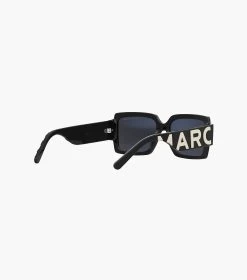 The Marc Jacobs Square Sunglasses BLACK/WHITE -Fashion Store MJI M8000847 005 F8F8F8 1 1 ALT4