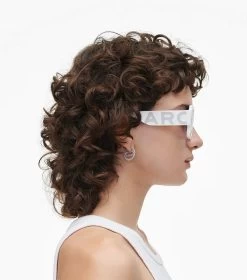 Marc Jacobs The Square Mirrored Sunglasses WHITE/GREY 11 Marc Jacobs The Square Mirrored Sunglasses WHITE/GREY -Fashion Store MJI M8000850 057 F8F8F8 1 1 ALT2