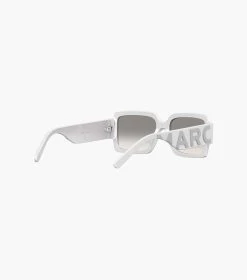 Marc Jacobs The Square Mirrored Sunglasses WHITE/GREY 13 Marc Jacobs The Square Mirrored Sunglasses WHITE/GREY -Fashion Store MJI M8000850 057 F8F8F8 1 1 ALT4