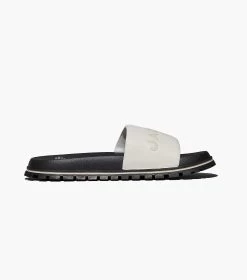 Marc Jacobs The Leather Slide COTTON WHITE -Fashion Store MJI M9002407 140 F8F8F8 1 1 ALT3