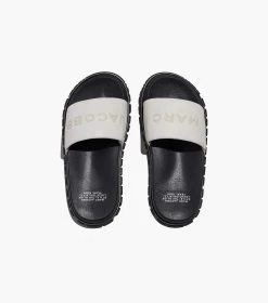 Marc Jacobs The Leather Slide COTTON WHITE -Fashion Store MJI M9002407 140 F8F8F8 1 1 ALT4