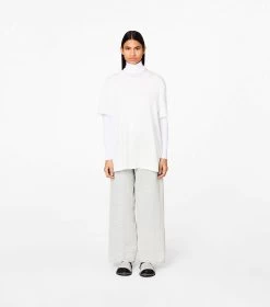 Marc Jacobs The Leather Slide COTTON WHITE -Fashion Store MJI M9002407 140 F8F8F8 1 1 ALT5