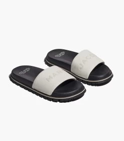 Marc Jacobs The Leather Slide COTTON WHITE -Fashion Store MJI M9002407 140 F8F8F8 1 1 MAIN 1