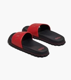 Marc Jacobs The Leather Slide RED -Fashion Store MJI M9002407 600 F8F8F8 1 1 ALT2