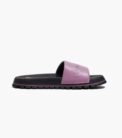 Marc Jacobs The Leather Slide LILAS -Fashion Store MJI M9002407 993 F8F8F8 1 1 ALT3