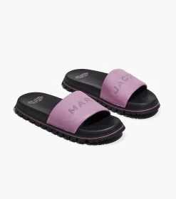 Marc Jacobs The Leather Slide LILAS -Fashion Store MJI M9002407 993 F8F8F8 1 1 MAIN 4