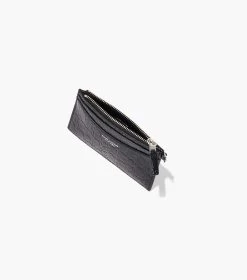 Marc Jacobs The Slim 84 Croc-Embossed Top Zip Wristlet BLACK -Fashion Store MJI S105L01RE22 001 F8F8F8 1 1 ALT4