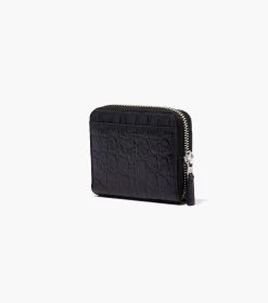 Marc Jacobs The Slim 84 Croc-Embossed Zip Around Wallet BLACK -Fashion Store MJI S106L01RE22 001 F8F8F8 1 1 ALT1
