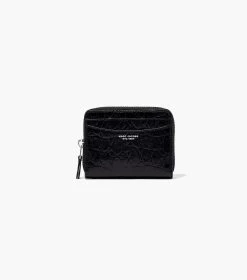 Marc Jacobs The Slim 84 Croc-Embossed Zip Around Wallet BLACK -Fashion Store MJI S106L01RE22 001 F8F8F8 1 1 MAIN 1
