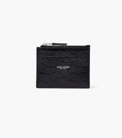Marc Jacobs The Slim 84 Croc-Embossed Zip Card Case BLACK -Fashion Store MJI S107L01RE22 001 F8F8F8 1 1 MAIN 1